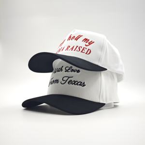 Casquettes de baseball en coton à 5 panneaux personnalisées en gros, avec logo brodé, bicolores, pour sports de plein air et voyage, style A-Frame - Product Image 1