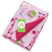 Couverture bébé double couche en peluche courte Roufei, motif floral végétal, technique tricotée, garnissage en microfibre tissée