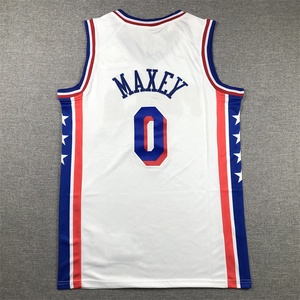 Philadelphie de haute qualité pour hommes # Maillot de basket-ball <span class=keywords><strong>Tyrese</strong></span> Maxey avec logo brodé, maillot personnalisé avec logo - Product Image 5