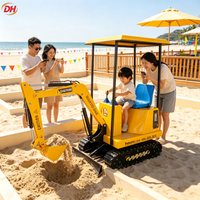 Mini-excavatrice télécommandée pour enfants, idéale pour les parcs d'attractions intérieurs et extérieurs, et les jeux à monnayeur.