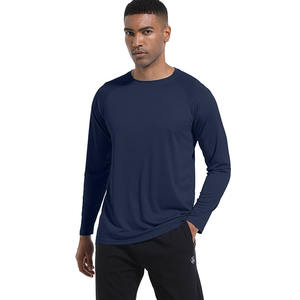 Upf50 + קיץ שרוולים מלאים פרימיום חולצת טריקו חדר כושר פעיל חולצה לגברים מתאים רגיל לייבש מועדון ספורט ריצה - Product Image 3