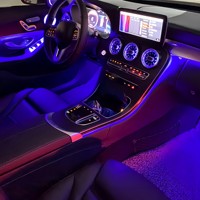 Kit d'éclairage d'ambiance LED pour voiture, 64 couleurs, 12V, 3-5W, pour Mercedes-Benz Classe C GLC W205 X253 2015-2022, conduite à gauche/droite, éclairage intérieur des aérateurs Turbo - Vente Flash