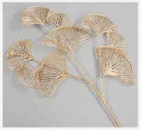 Neuheiten: 3-teilige goldene Ginkgo Biloba Blätter, künstliche Blumen mit natürlichem Touch, Großpackung für Heimdekoration, Thanksgiving, Weihnachten