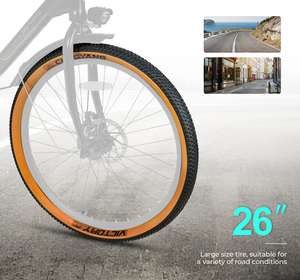 White Electric City Bike 36V 500D Aluminum Alloy <b>Frame</b> 7 Speed Rear Hub Motor Disc Brake Commuter <b>Bicycle</b> - Product Image 3