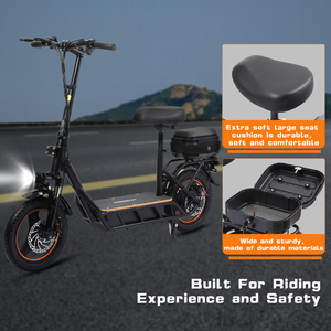Scooter Eléctrico Joey H14 de Mejor Valor en Almacén de EE. UU., 750 W, Alcance de 80 km, Velocidad Máxima de 45 km/h, <span class=keywords><strong>Scooters</strong></span> Eléctricos con Asiento y Maletero - Product Image 4