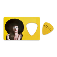 Nouvel emballage design, plectres de guitare en PVC de 0,71 mm, carte de plectres de guitare de 0,71 mm, design de plectre de guitare imprimé double face en couleur, plectre de guitare personnalisé