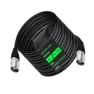 Cabo de cobra para sistema de áudio, cabo de cobra para rede Ethernet, cabo RJ45 Shield, com cabo de bobina, tambor