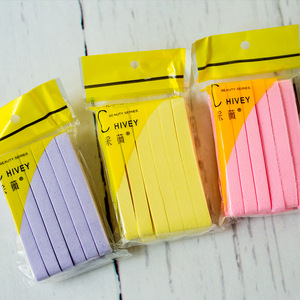 ฮีวี คอมเพรสส์ เฟเชียล คลีนซิ่ง พัฟ 12 ชิ้น สีเหลือง สีม่วง สีชมพู ฟองน้ำล้างเครื่องสำอางแบบพกพาสำหรับทำความสะอาดใบหน้า - Product Image 1