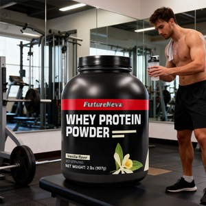 OEM özel etiket yüksek kaliteli vanilya peynir altı suyu Protein tozu Protein hizmet başına 2lb şişe beslenme Fitness takviyesi - Product Image 5