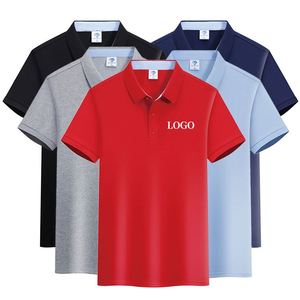 เสื้อโปโลผู้ชายผ้าฝ้ายคุณภาพสูงสำหรับฤดูร้อน แขนสั้น สีพื้นเรียบ ไม่มีลาย  รับปักโลโก้ตามสั่ง ขายส่ง - Product Image 2