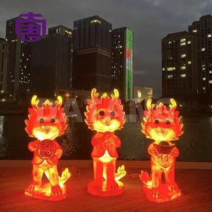 Lámpara LED 3D de Dragón del Zodiaco Personalizada, Impermeable IP65, Material de Resina y Fibra de Vidrio para Exteriores, Decoración Navideña y de Halloween - Product Image 4