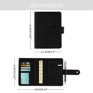 Yihe Tốt Nhất Người Bán A7 Vòng Ngân Sách Chất Kết Dính Saffiano Epi Da Bìa Chương Trình Nghị Trình Kế Hoạch Tiền Mặt Phong Bì Tiền Tổ Chức Hệ Thống Xoắn Ốc - Product Image 4