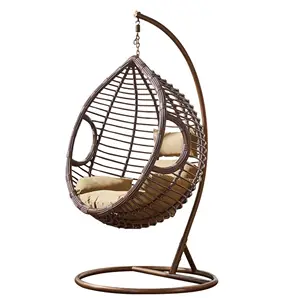 Hot Selling Manufacturer Price Rattan Hanging Outdoor Swing Chairs,Luxury Garden Patio Swing with PVC Canopy/