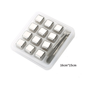 Thép Không Gỉ 304 Tái Sử Dụng Vuông Ice Cubes Biểu Tượng Tùy Chỉnh Làm Mát Kim Loại Whisky Stones Uống Bị Làm Lạnh - Product Image 5