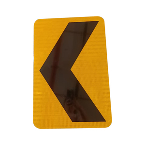 <span class=keywords><strong>Segnale</strong></span> Stradale Riflettente ad Alta Intensità in Alluminio con Frecce <span class=keywords><strong>di</strong></span> Guida e Chevron per Avvertimenti e Sicurezza Stradale - Product Image 1