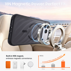Custodia per iPhone 18 17 Pro Max con motivo a onde, traslucida satinata, antiurto e magnetica per iPhone 18 Pro - Product Image 5
