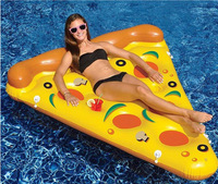 Vente en gros transfrontalière : Matelas flottant gonflable pour adultes, radeau flottant en forme de pizza pastèque