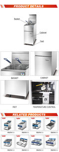 <span class=keywords><strong>Friggitrice</strong></span> a Gas a prova di schizzi di patatine fritte commerciali con controllo della temperatura - Product Image 4