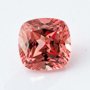 Zafiro Cultivado en Laboratorio Goldleaf, Forma Cojín, Gema Suelta, Zafiro de Color Loto Rojo de Alta Calidad para Joyería - Product Image 1