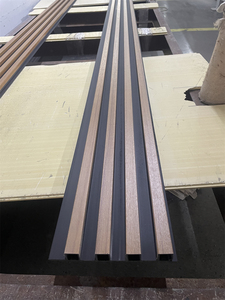 Panneau mural en bois-plastique WPC personnalisé en usine pour salon <span class=keywords><strong>plaque</strong></span> <span class=keywords><strong>de</strong></span> calandre murale <span class=keywords><strong>de</strong></span> fond TV géométrique avec rainure convexe concave - Product Image 6