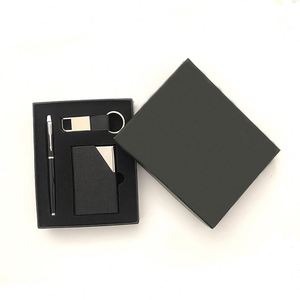 Ensemble cadeau pour homme, porte-cartes, stylo, porte-clés, 3 en 1, logo personnalisé, cadeaux promotionnels, ensemble cadeau d'entreprise - Product Image 4