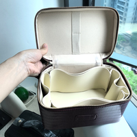 Boîte de rangement pour maquillage multifonction grande capacité, en cuir PU motif crocodile, avec poignée, trousse de beauté