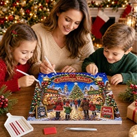 Nouveauté tendance : Ornements de Noël de luxe, articles de bricolage, peinture perlée 5D Cheval du Village de Noël