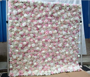 Fondo de pared floral para decoración de boda personalizado Panel de flores rosas Fondo Pared de flores 8x8 - Product Image 2