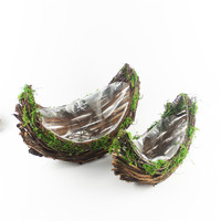 Pots de fleurs de jardin faits à la main écologiques pour plantes succulentes pots de plantation pour l'extérieur avec doublure en plastique