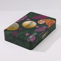 Boîte en étain personnalisée pour boulangerie, emballage alimentaire, conteneur en fer blanc pour biscuits, gâteaux et pâtisseries avec impression de logo
