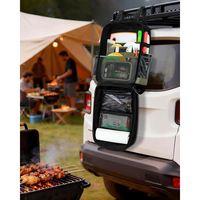 Sac à dos organisateur de cuisine de camping avec porte-serviettes en papier, sac de rangement pour ustensiles de camping suspendu avec plusieurs poches, sac de pique-nique