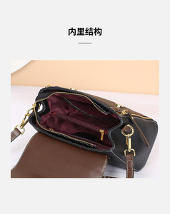 Nuevo Bolso de Mano de Diseño Cruzado de Moda, Bolso de Cuero Genuino Real, Bolsos de Mujer de Marca, Bolsos de Piel de Vaca para Chicas - Product Image 6