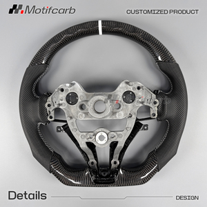 Volante Deportivo de Fibra de Carbono con Diseño de Línea Blanca Personalizado para Hyundai Serie N I30N I20N Elantra N N-line 2018-2026 - Product Image 5