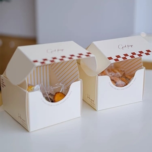 Scatola Personalizzata con Coperchio a Ribalta Biodegradabile ed Ecologica <span class=keywords><strong>per</strong></span> Dessert, Sushi, Pasticceria di Lusso, Biscotti, Torte, Confezione Regalo con Finestra <span class=keywords><strong>per</strong></span> Negozi di Dolci - Product Image 4