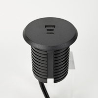 Enchufe USB Inteligente Empotrable Industrial con Toma de Corriente para Escritorio, con Puertos Duales Tipo-C PD de 65W y Corriente Nominal de 3A