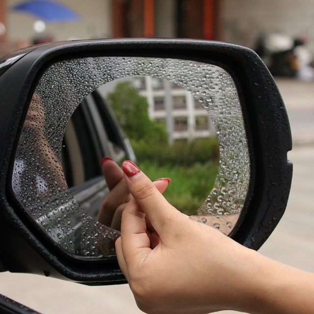 Car Rearview Mirror Film Rainproof Waterproof Anti Fog Nano Coating UV Protection 0.13mm Thickness for Car Mirrors Side Windows