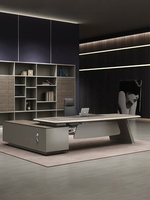 Bureau de direction moderne 2021 avec un style nord-européen, nouveau design, mobilier de bureau convertible en MDF