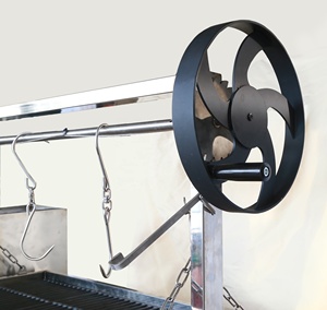 Parrilla <span class=keywords><strong>Argentina</strong></span> Estilo Santa María, Carro <span class=keywords><strong>de</strong></span> Acero <span class=keywords><strong>de</strong></span> Alta Durabilidad para Asar y Hornear en Interiores y Camping, Barbacoa <span class=keywords><strong>de</strong></span> Carbón y Leña - Product Image 4