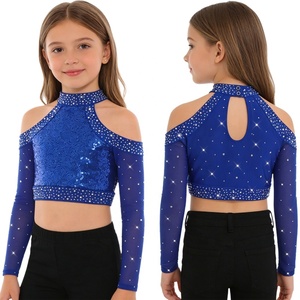 เสื้อครอปสำหรับเด็กผู้หญิงอายุ 6-16 ปี สำหรับเต้นแจ๊ส การแสดงบนเวที งานปาร์ตี้ ชุดเต้นรำ ขายส่ง - Product Image 2