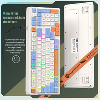 Pabrik Cetakan Pribadi Baru Langsung dari Pabrik K97 LED Keyboard Berkabel Lampu Pelangi Desain Bercahaya untuk PC Laptop Gamer Gaming Kombinasi CUSTOM