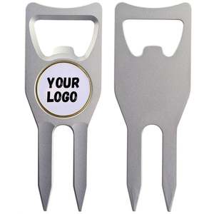 Herramienta de golf 6 en 1 con abridor de botellas y marcador de bola, herramienta metálica para reparar divots, bajo MOQ - Product Image 2