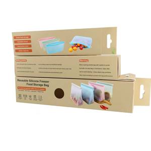 Özel sızdırmaz gıda sınıfı silikon Stand Up fermuar kılıfı kullanımlık silikon Zip kilit gıda dondurucu saklama torbaları için ambalaj gıda - Product Image 6