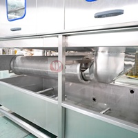 Machine de nettoyage de cages d'abattoir, longueur personnalisée, machine de stérilisation et de nettoyage à haute température pour cages sales