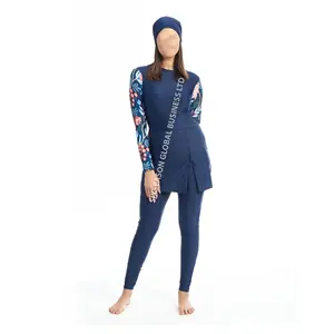 Nuovo Design a basso prezzo abbigliamento Casual abito musulmano 2024 Custom Design 2 pezzi islamico Halal costumi da bagno per le donne del Bangladesh