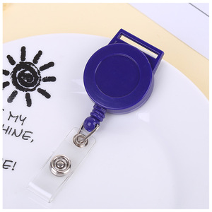 Porte-badge rétractable vierge 20 mm en plastique, type Yo-Yo, avec clip pour cordon d'identification - Product Image 4