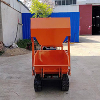 Mini-dumper chenillé portatif à chargement automatique, haute capacité de charge, pour usage agricole et transport sur chantier de construction, tout-terrain