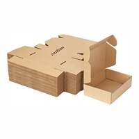 Boîte en carton ondulé personnalisée 7x5x2 avec gaufrage, boîte d'expédition double couche pliable pour petites entreprises