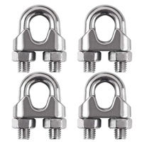 304 acier inoxydable U boulon selle attache câble câble pince pince