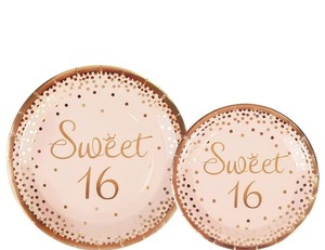 Decoraciones Personalizadas para Fiestas de Cumpleaños Modernas en Color Rosa Dorado, con Papel de Aluminio Impreso en Blanco de 9 Pulgadas y 350 g/m² - Product Image 4