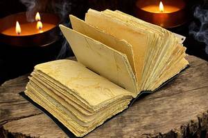 Grand Grimoire en cuir de renard pour femmes, carnet de notes vierge, livre des ombres, papier vintage épais, fait main - Product Image 6